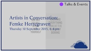 ARTISTS IN CONVERSATION  Femke Herregraven [upl. by Mikes858]