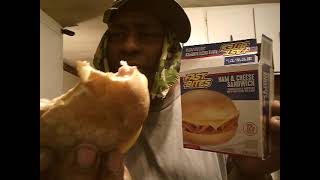 fastbite new ham n cheese sandwich review from dollar tree [upl. by Zebulen]