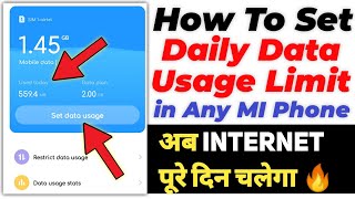 Set Data Limit In MIUI 12  Enable Data Usage Limit In MIUI 12  Turn On Daily Data Limit In MIUI 12 [upl. by Walczak]