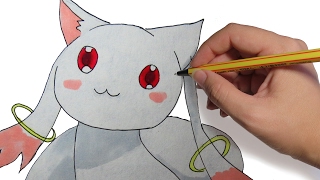 COMO DIBUJAR ANIME KYUBEY DE PUELLA MAGI MADOKA MAGICA Aprende a dibujar manga paso a paso [upl. by Palestine]