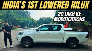 30 LAKH KI HILUX 20 LAKH Kİ MODIFICATION 😱  SLAMMED HILUX 🔥 [upl. by Verger]