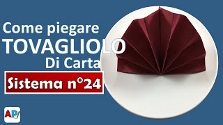 Come piegare tovagliolo di carta a forma di ventaglio  Tovaglioli portaposate fai da te [upl. by Atinot]