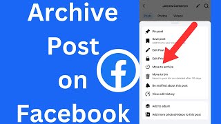 How to Archive Post on Facebook App [upl. by Aierb]