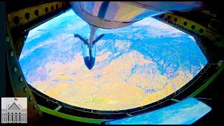 B1B Lancer Refuels MidAir with KC135 Stratotanker [upl. by Refotsirhc]