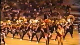 Grambling Marching Band Halftime Lights out show 1991 Bottom angle vs Miss Valley [upl. by Abell]