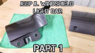 JEEP JL Windshield Light Bar Install  Part 1  Hammerhead Offroad Brackets [upl. by Irt92]