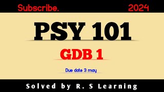 Psy 101 GDB 01 💯correct solution 2024 Psy101 gdb solutionfull marksvirtual university [upl. by Carroll]