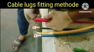 4×120 RM electrical cable crimping with lugs in field practical video  power cable crimping method [upl. by Thanos877]