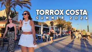 Torrox Costa Spain Fantastic Town Summer 2024 July Update Costa del Sol  Axarquía  Málaga 4K [upl. by Anoyek503]