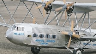 LARGE SCALE RC HANDLEY PAGE HP 42 quotHELENAquot IAN REDSHAW  BMFA NATS RC MODEL AIRCRAFT SHOW  2013 [upl. by Kissie]