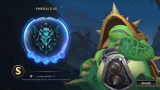 Wild Rift  Rammus Jungle  Migraine Early Game  Emerald III  Season 15 No Commentary [upl. by Etnoj]