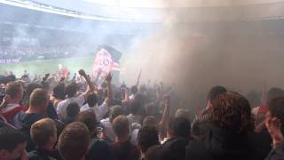 Bekerfinale Pec Zwolle  Ajax  OpkomstGoalPyro [upl. by Chaffinch]