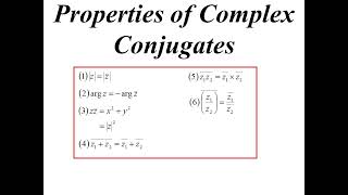 12X2 T01 05 conjugate properties 2024 [upl. by Siver]