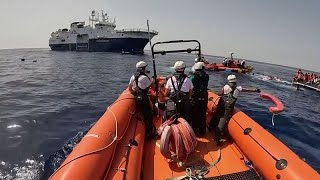 87 migrants rescued at sea by Doctors Without Borders [upl. by Law]