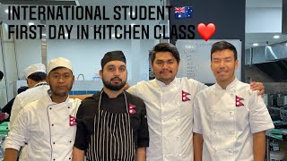 Cookery student in Adelaide first day in kitchen  Nepali🇳🇵 [upl. by Amzu]