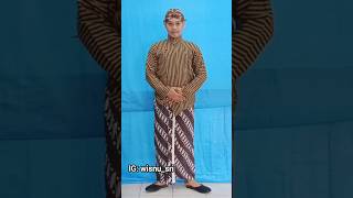 SURJAN JAWA LURIK  Javanese Indonesian Traditional Costume shorts international [upl. by Ayyn]