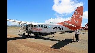 Depart Molokai for Maui Mokulele 649 Cessna 208B N856MA 29 Sep 2022 [upl. by Helga]