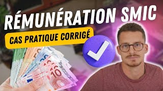 Cas pratique corrigé Droit du travail 35 Rémunération SMIC [upl. by Yspyg]