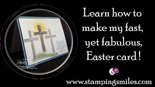 Stampin Up Blessed by God Easter Card Part 1 [upl. by Aninep944]