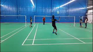 badminton practice with coach at Neon sports club  Coach Ibrahim and Abhinav [upl. by Etnoid41]