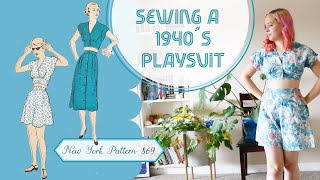 Sewing a 1940s playsuit  Vintage Sewing Projects [upl. by Accebor]