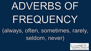 Adverbs of Frequency  Always Often Sometimes Seldom Never  Grammar in English [upl. by Anehsat]