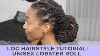 Loc Hairstyle Tutorial Unisex Lobster Roll [upl. by Sachiko900]