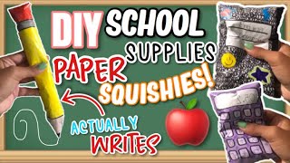 DIY BACK TO SCHOOL PAPER SQUISHIES [upl. by Elleniad823]