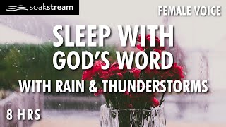 Bible Verses with Rain for Sleep and Meditation  NO MUSIC FEMALE VOICE [upl. by Stoffel]