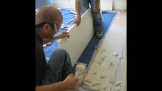 Limestone Fireplace Mantel Installation [upl. by Novihs]