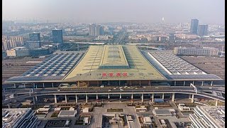 City walk Nanjing south railway stationAsias largest bullet train station城市行走，探索亚洲最大高铁站 [upl. by Eimme]