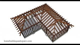 Ideas for Vaulted Roof Framing with Hips and Valleys for a Home Addition [upl. by Adnahsed]