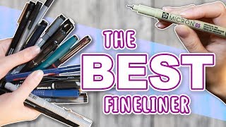 FINDING THE BEST FINELINER  Testing 20 Fineliner Pens  Pigment Watercolor amp Markers Test [upl. by Ahsenahs264]