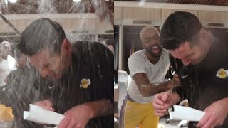 Lakers locker room celebrate JJ Redicks first win as head coach 😂 [upl. by Aoket]