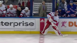 Frederik Andersen shows off his puck handling skill [upl. by Thorlay]