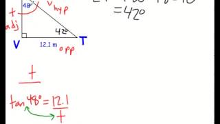 Trigonometry  Solving a Right Triangle Given a Side and an Angle [upl. by Iror]