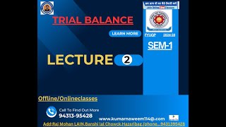 TRIAL BALANCE LECTUER2 [upl. by Qifahs]