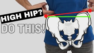 How To Self Correct FIX a High Hip Uneven Pelvis [upl. by Codel]