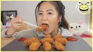 ASMR DEEP FRIED OYSTERS  Eating Sounds  No Talking [upl. by Nnaeirelav]