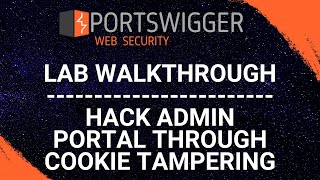 Cookie Tamper to Access Admin Portal  PortSwigger Web Security Academy Series [upl. by Annahsed290]