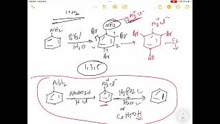 Aniline to 135tribromobenzene [upl. by Aremihc611]