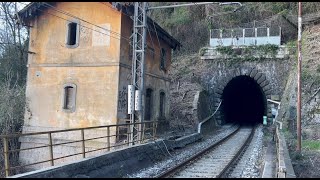 MEGA TRENO PESANTISSIMO in entrata nella GALLERIA al TRAMONTO SUL LAGO MAGGIORE [upl. by Adliwa]