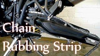 Tiger 800  Chain Rubbing Strip Replace [upl. by Nemraciram765]