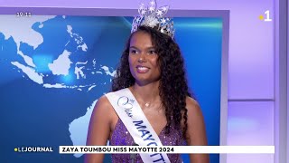 Zaya Toumbou Miss Mayotte était linvitée du journal [upl. by Adriene]