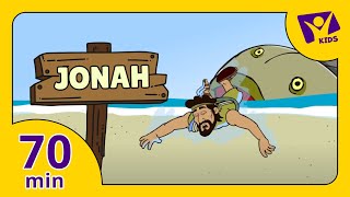 Story about Jonah PLUS 15 More Cartoon Bible Stories for Kids [upl. by Adnuhsat]