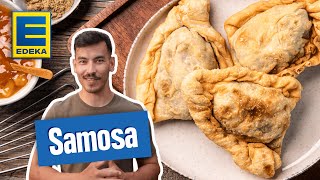 Samosa  indische Teigtaschen mit veganer Füllung [upl. by Adabel]