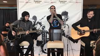 Motionless In White Performing quotVoicesquot Live In Tampa RARE Acoustic set [upl. by Palm]