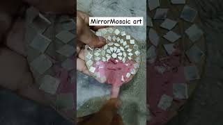 Mirror mosaic art 🪞diy mosaicart craft song love craftwithanushka ❤️♥️ [upl. by Elsie388]