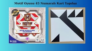 Motif Oyunu 45 Kart Nasıl Yapılır [upl. by Gifford]