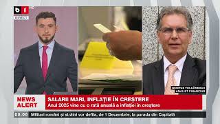 G VULCĂNESCU ANALIST FINANCIAR DESPRE SALARII MARI ȘI INFLAȚIA ÎN CREȘTEREȘtiri B1TV12 nov 2024 [upl. by Aimekahs]